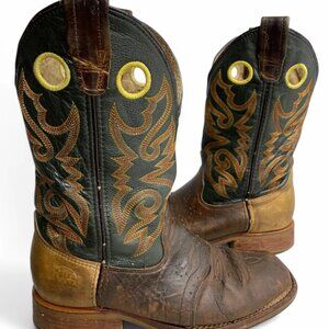 Double-H DH3577 Square Toe Leather Western Cowboy Boots Men's 8.5 D